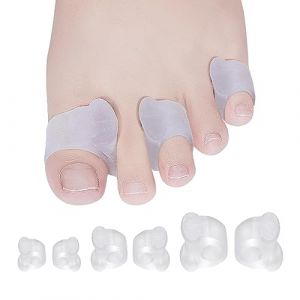 Lot de 18 séparateurs d'orteils en gel, séparateurs d'orteils roses, espaceurs d'orteils en marteau, correcteur d'oignon et soulagement de l'oignon, écarteur d'orteils en silicone pour les orteils qui (JINZHENHONG, neuf)
