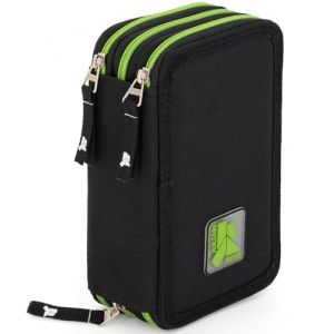 Julian Ross Stylé Trousse Scolaire Complète 45 Pièces – Kit Créatif Triple Compartiment avec Stylos Gel Effaçables, Crayons 4.0 mm, Feutres – Idée Cadeau Noir et Vert (clondo, neuf)