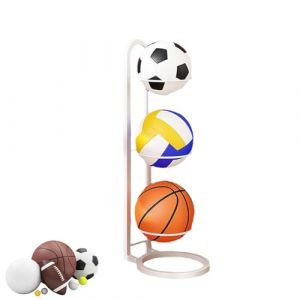 Support De Rangement pour Ballon - Porte Ballon Basket sur Pied - Organisateur De &Eacute;quipement De Sport - Support Ballon Vertical en M&eacute;tal, Pr&eacute;sentoir De Ballon pour Basketball Football Volleyball (Bavokon-shop, neuf)