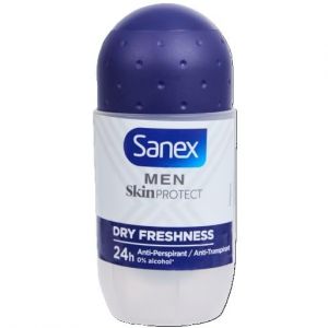 Sanex Men - Lot de 6 d&eacute;odorants roll-on/skin Protect anti-transpirant - Dry Freshness - 55 ml (IwonaTEC, neuf)