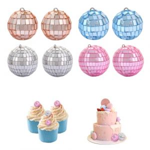 EUYKQNOI 8 PCS Boule &agrave; Facettes Disco Argent&eacute;e,Boule &agrave; Facette Miroir,Boule &agrave; Facettes &agrave; Suspendre,Mirror balls,pour D&eacute;coration d'Arbre de No&euml;l,D&eacute;coration de Comparaison de C&eacute;l&eacute;bration de Mariage G&acirc;te (QSDMY, neuf)