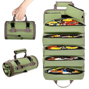 homdat Sacoche Outils,Sac Outils vide,16 Poches Grand Ouverture Robuste Sac &agrave; Outils,Organiseur de Rangement,&eacute;tui de Transport pour Papa,Homme,M&eacute;canicien,&eacute;lectricien,Jardinage (ZhuHuaWei1111, neuf)
