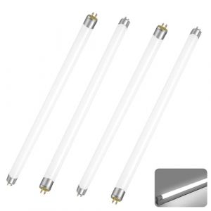 Tubes Fluorescents T8 15W, 4 Pack Tube Fluorescent T8 G13 15W 450mm, Blanc Froid 6000K, AC 220V Led Tube CFL 1100LM, Pas de Scintillement, Tubes G13 pour &eacute;clairage de Secours, Cuisine, Armoire, Garage (XALDSMYXGS, neuf)