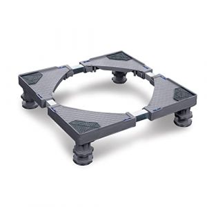 Froadp 4 pieds Support de Machine à Laver Socle Réglable Supports Empilables Stables Capacité 200KG Gris Cadres pour Machines à Laver Réfrigérateur Séchoir (Largeur Réglable 45-75cm) (Super Onlinebolt, neuf)