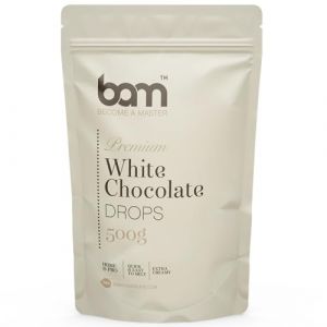 BAM Premium White Chocolate Drops, Callets, Chips for Melting, Home and Pro Baking, 500 grammes (BAM - become a master, neuf)