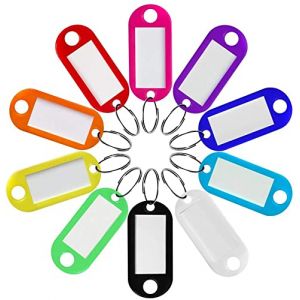 Quesuc Porte Cl&eacute;s Couleur,20Pcs &Eacute;tiquettes Cle &agrave; Bagages en Plastique de Voyage,Pour Identificateur de Cl&eacute; de Porte,Valise,Animal de Compagnie,10Colors (Quesuc EU, neuf)