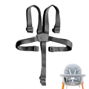 Harnais Chaise Haute Bebe,Ceinture de S&eacute;curit&eacute; B&eacute;b&eacute; Si&egrave;ges Sangle Poussette Confort Ceintures 5 Points R&eacute;glable Chaises Hautes Sangles Securite Confortable High Chair Safety Belts,pour Siege (Noir) (CARTOLOGY DIRECT S.R.L., neuf)