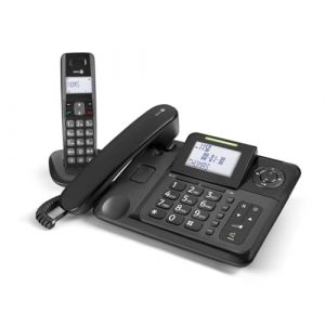 Doro Comfort 4005 téléphone Filaire + téléphone DECT sans Fil avec Répondeur (Noir) [Version Française] (Maxideals, neuf)