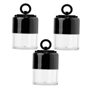 Ipetboom 3pièces Conteneur De Maquillage Avec Poupée Boîte De Vide Portable Pour Filles Récipient Pratique Avec Poupée Applicatrice (hikarish, neuf)
