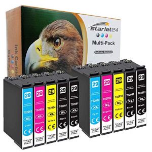10x 29XL Multipack Cartouches d'encre Compatible pour Epson 29 29 XL pour Epson Expression Home XP-235 XP-255 XP-245 XP-345 XP-352 XP-445 XP-452 XP-432 XP-335 (2*Noir, 1*Cyan, 1*Magenta, 1*Jaune) (Starlet24, neuf)
