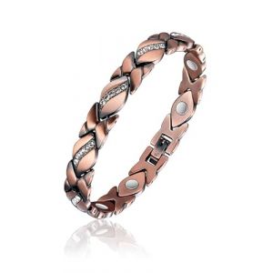 FUGLUS 1PCS bracelet magn&eacute;tique,bracelet magnetique femme,Bracelet Magn&eacute;tique en Cuivre avec Aimants de Bracelet Aimant&eacute; en Cuivre Massif Bague en Cuivre Anneau en Cuivre pour Femme Bracelet (Bronze) (BOOKING PRICELESS, neuf)