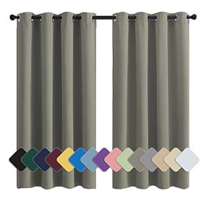 MENGH Rideaux Occultants 90x140cm Vert Gris Draperies Tombé, Isolation Thermique Lavables Insonorisation Isolation, pour Chambre, Salon, Bureau (LIFENGQIHANG, neuf)