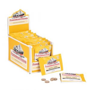 Fisherman's Friend - Pastilles Menthol Goût Anis - Force et Fraîcheur - Haleine Fraîche - Lot Idéal pour Partage entre Amis ou au Bureau - Boîte de 24 Sachets de 25g (hello_health, neuf)