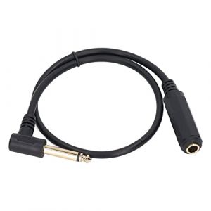 C&acirc;ble Audio St&eacute;r&eacute;o Rallonge 0,5 M M&acirc;le vers Femelle Angle Droit 6,35 Mm pour Microphone (BevyInfor, neuf)