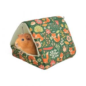 Cachette de cochon d'Inde - Chinchilla et lit de cochon d'Inde | Hamster Nest | Nid d'hiver lavable et maison de couchage | Maison de lapin | Accessoires pour animaux de compagnie doux, chauds et conf (yonyae, neuf)