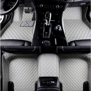 NYMCAR Tapis de Voiture personnalisés pour Audi A1,A2,A3,A4,A5,A6,A7,A8,Q2,Q3,Q5,Q7Q,Q8,TT,R8,e-tron,Q4 e-tron 2000-2023 (Gris Clair) (yumin168, neuf)