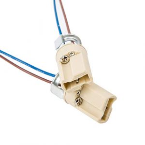 Douille pour ampoule G9 avec c&acirc;ble isol&eacute;, culot pour ampoule LED, culot halog&egrave;ne, en c&eacute;ramique, avec c&acirc;ble de qualit&eacute; 0,75 mm&sup2; (2 pi&egrave;ces) (Fourniture d'artisanat Co.,Ltd Europe, neuf)