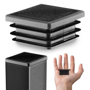 EMFA Bouchon Tube Carré 35x35 mm Noir – Embout à Lamelles en Plastique – Capuchon 3,5x3,5 cm – Lot de 10 (EMFA GmbH, neuf)