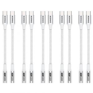 MOSWAG Adaptateur de Prise de Casque &agrave; 3,5mm, Adaptateur &Eacute;couteur USB C Jack 3.5mm en Nylon, Adaptateur Jack USB Type C avec DAC pour Samsung Galaxy s24 22 S20 Ultra S20, Pixel 4 3 2 XL, iPad Pro (zuyuk, neuf)