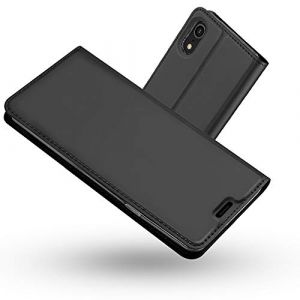 Coque iPhone XR,Radoo Ultra Mince en Cuir PU Premium Housse &agrave; Rabat Portefeuille Coque &Eacute;tui de Protection Bumper Folio &agrave; Clapet avec [Fente pour Carte] pour Apple iPhone XR 6.1 Pouces (Gris Noir) (Radoo EU Direct Store, neuf)