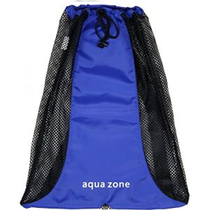 Sac &agrave; dos en maille avec cordon de serrage pour la natation, la plage, la plong&eacute;e, les voyages, la, bleu (3asyglide, neuf)