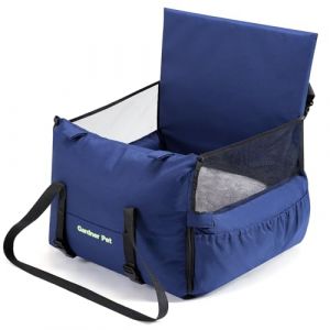 Gardner Pet Si&egrave;ge Auto pour Chien Chat Petite Taille de 14kg, Panier Voiture pour Chien Portable D&eacute;tachable et Lavable, Siege Auto Chien Voiture S&ucirc;r et Confortable avec Poches de Rangement -Bleu (Gardner Pet Official-UK, neuf)