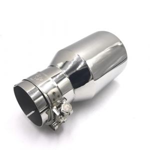 ZSQGHGH Embouts D'éChappement 1 Pièces 63mm-102mm Chrome Acier Inoxydable Voiture Arrière Rond Tuyau D'échappement Queue Silencieux Pointe Embout d'échappement(in 63MM Out 114MM) (King Chuan shop, neuf)