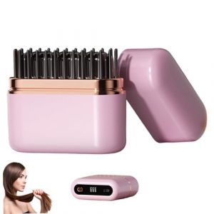 Mini lisseur &agrave; cheveux, lisseur sans fil avec 3 r&eacute;glages de temp&eacute;rature, mini fer plat portable, chauffage rapide en 20 secondes pour un usage domestique et en d&eacute;placement, fer &agrave; lisser, plat, po (Msocorunws, neuf)