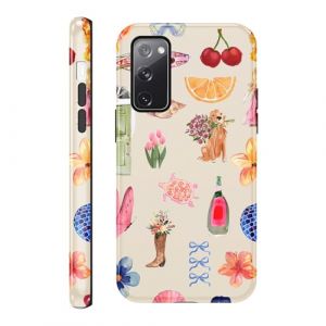 Yomjew Funda Coque de t&eacute;l&eacute;phone &agrave; motif de collage d'&eacute;t&eacute; mignon pour Samsung Galaxy S20 FE 5G/S20 Lite/S20 Fan Edition Coque 6,5 pouces, motif imprim&eacute; animaux coquette brillante coque antichoc en TPU (qiaomuwenhuachuanmeiyouxiangongsi, neuf)
