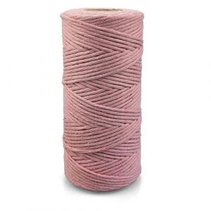 Netuno Fil à Macramé Rose 3mm 100m - Coton pour Bricolage, Corde pour DIY, Décoration, Crochet et Artisanat (netuno, neuf)
