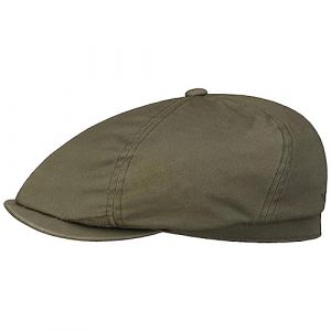 Stetson Casquette Cotton Twill Femme/Homme - en Coton Gavroche avec Visiere, Doublure Ete Printemps-ete - L (58-59 cm) Olive (Chapeaushop, neuf)