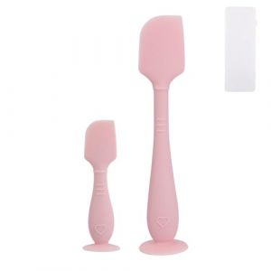 lasuroa 2pcs Spatules Cr&egrave;me pour les Fesses de B&eacute;b&eacute; avec &Eacute;tui, 2 Tailles Applicateur P&acirc;te en Silicone Souple et Flexible Spatule Cr&egrave;me Contre l'&Eacute;ryth&egrave;me Fessier Brosse pour Fesses Nouveau-N&eacute; (Rose) (funysion, neuf)