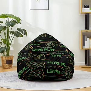 Highdi Pouf Poire Adulte et Enfants, Pouf sans Remplissage Confortable Fauteuils Chaise Canapé pour Familles avec Enfants, M:80x90cm, Console de Jeux 7, Violet (Highdi, neuf)