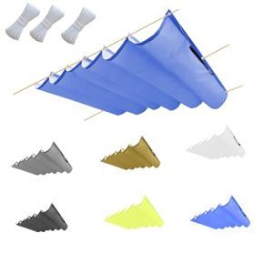 Voile d'ombrage rétractable ondulé 50x400cm(BxL) Pare-Soleil rétractable pour pergola Voile d'ombrage pour pergola extérieure auvent de Toit de Jardin pour Patio Bleu Saphir (Mvp-Flei, neuf)