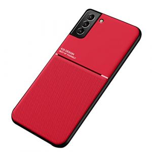 Kepuch Mowen Coque pour Samsung Galaxy S22+ 5G S22 Plus - Case Housse &Eacute;tui Plaque de M&eacute;tal Int&eacute;gr&eacute;e pour Samsung Galaxy S22+ 5G S22 Plus - Rouge (Kepuch, neuf)