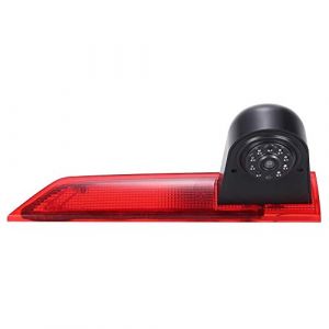 HD Auto Haut Lampe Freinage lumi&egrave;re Vue arri&egrave;re Cam&eacute;ra de recul Peut Ajuster l'angle Vision Nocturne Compatible avec Ford Transit Custom Business MPV SUV Bus (jojono, neuf)