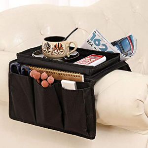 BEISIJIA Organiseur d'accoudoir de canap&eacute; avec plateau porte-gobelet, support de rangement pour t&eacute;l&eacute;commande TV, t&eacute;l&eacute;phone portable, tablette, magazines, livres (beisijia, neuf)