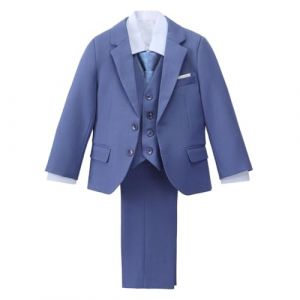 Lito Angels Costume de C&eacute;r&eacute;monie 5 Pi&egrave;ces Garconnet - Smoking Cintr&eacute; &Eacute;l&eacute;gant pour Mariage & Bapt&ecirc;me - Bleu Royal - 3 Ans​ (Lito Angels FR, neuf)