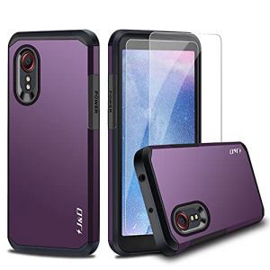J&D Compatible pour Samsung Galaxy Xcover 5 Coque, Robuste Double Couche Coque de Protection Antichoc et Hybride avec 2 Pièces Protecteur d'Écran en Verre pour Galaxy Xcover 5, Violet (J&D Tech FR, neuf)