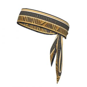 Bandeau égyptien pharaonique fresques pour homme, bandeau athlétique pour homme et femme, bandeau de tennis et ninja. Noir (黄珍珍百货, neuf)