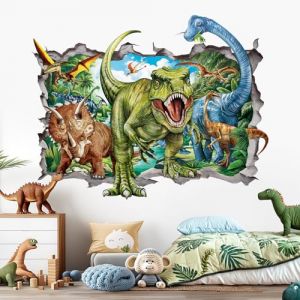 decalmile Stickers Muraux Enfant Dinosaure 3D XXL Autocollant Mural Dinosaure de la Jungle D&eacute;coration Murale B&eacute;b&eacute; P&eacute;pini&egrave;re Chambre Enfants (DecalMile Direct, neuf)