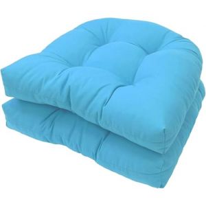 Lot de 2 coussins en forme de U pour canapé,coussin de chaise de rechange en rotin,coussin de siège en osier,coussin de chaise pour intérieur/extérieur,coussin de chaise de patio-Blue||48*48CM (chenxiangduzixiu, neuf)