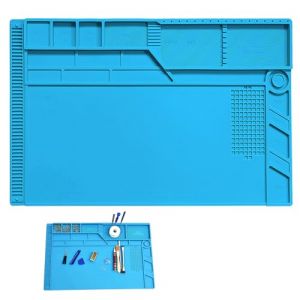 Tapis de Soudure, 55 x 35 cm Tapis de Soudure Magnétique en Silicone, Tapis de Réparation Magnétique Multifonction, Tapis D'Établi avec Isolation Thermique pour Soudure et Électronique (ARCPNRT Eur, neuf)
