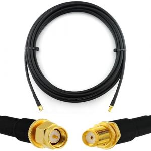 RANGEFUL SMA m&acirc;le vers SMA femelle 3m Cable Coaxial &mdash; c&acirc;ble d'extension HF240 (LMR 240 &eacute;quivalent) rallonge etanche &mdash; pour Routeur WIFI Radio Antenne LTE Amplificateur GSM 4G 5G 6G LTE Hotspot (CRAFSTOR, neuf)