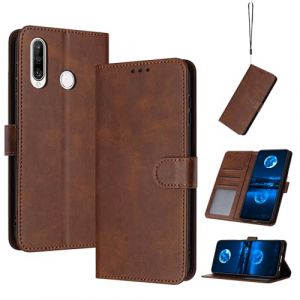 QiongniAN Coque en Cuir Compatible avec Huawei P30 Lite,Compatible avec Huawei P30 Lite MAR-LX1M MAR-AL00/TL00 MAR-LX2 MAR-LX1A MAR-LX3A MAR-LX2J MAR-LX1B &Eacute;tui pour t&eacute;l&eacute;phone &agrave; clapet Coque Brown (QiongniAn, neuf)