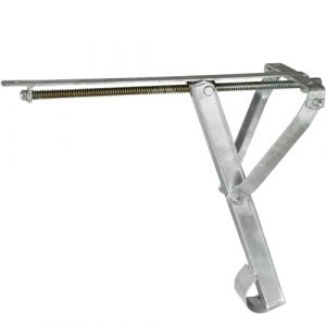 B&eacute;quille d'angle pour caravane, remorque, avec pied fixe en acier galvanis&eacute;, 47 cm, jambe de support de 500 kg, convient pour support de caravane - Poids total : 1000 kg - Support de nivellement (hummelladen, neuf)