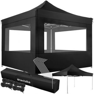 tectake® Tonnelle de Jardin 3x3 m autoportée en Aluminium Pliable Tente de réception 100% Imperméable, 4 Parois, Sardines & Sac de Transport Inclus, Tonnelle terrasse Exterieur Barnum Mariage Baptême (Made4Home SAS, neuf)
