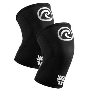 Rehband x World Fitness Project Genouill&egrave;re Halt&eacute;rophilie, Soutien du Genou pour Crossfit & entra&icirc;nement intensif, Genouill&egrave;re en n&eacute;opr&egrave;ne 5 mm, &Eacute;dition WFP, Unisexe, Couleur:Noir - 1 Paire, Taille:S (Rehband, neuf)