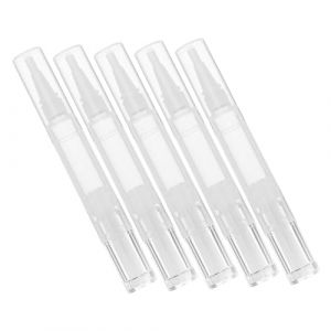 SOIMISS 5 Pi&egrave;ces Stylo Applicateur Pour Huile &agrave; Ongles L&egrave;vres Distributeur Huile Rechargeable Stylo Pinceau Pour Cuticules Et Maquillage (Star-wish, neuf)