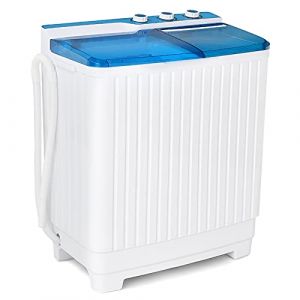 GOPLUS Lave-linges Machine &agrave; Laver 7,5 KG avec S&eacute;chage 3 KG, 76,5 x 43 x 87 CM, Bleu (Augenstern24, neuf)